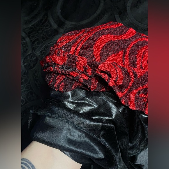 (SOLD) RARE 1999 Lip Service Eternal Hell Mesh Maxi Skirt in Red - Picture 6 of 6